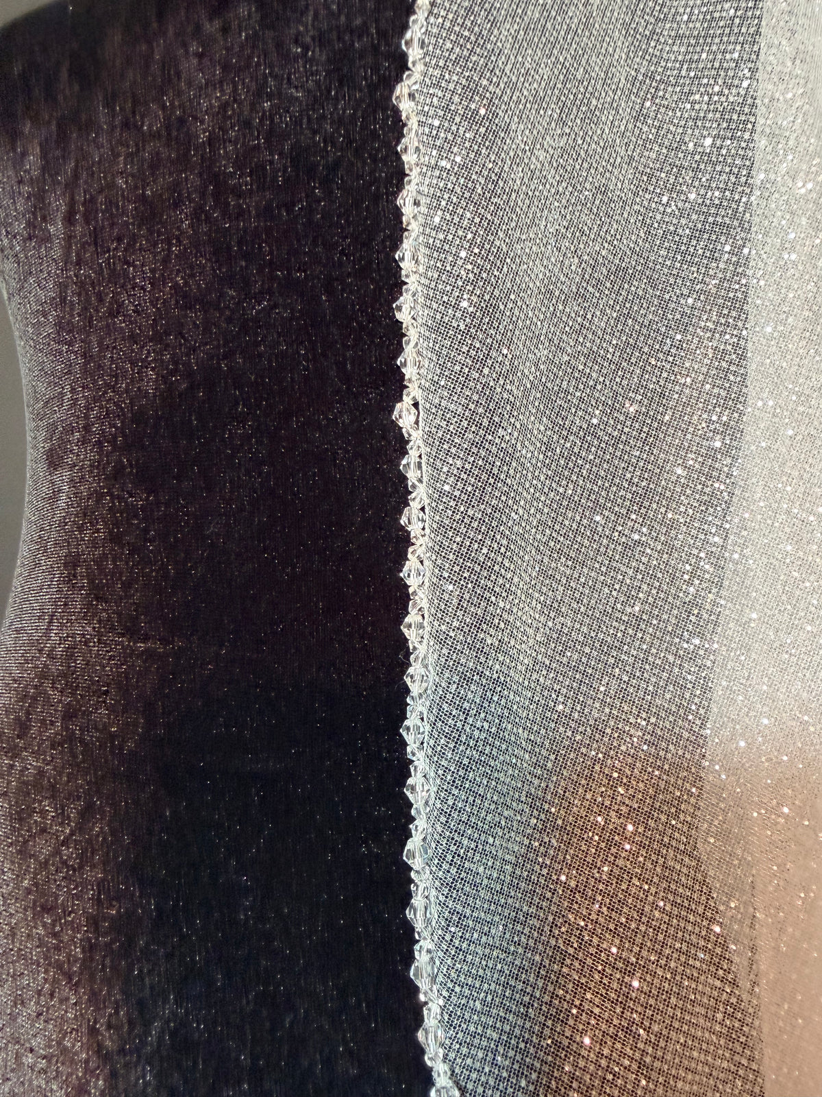 Crystal Edge Fingertip Veil — photograph 4 of 5