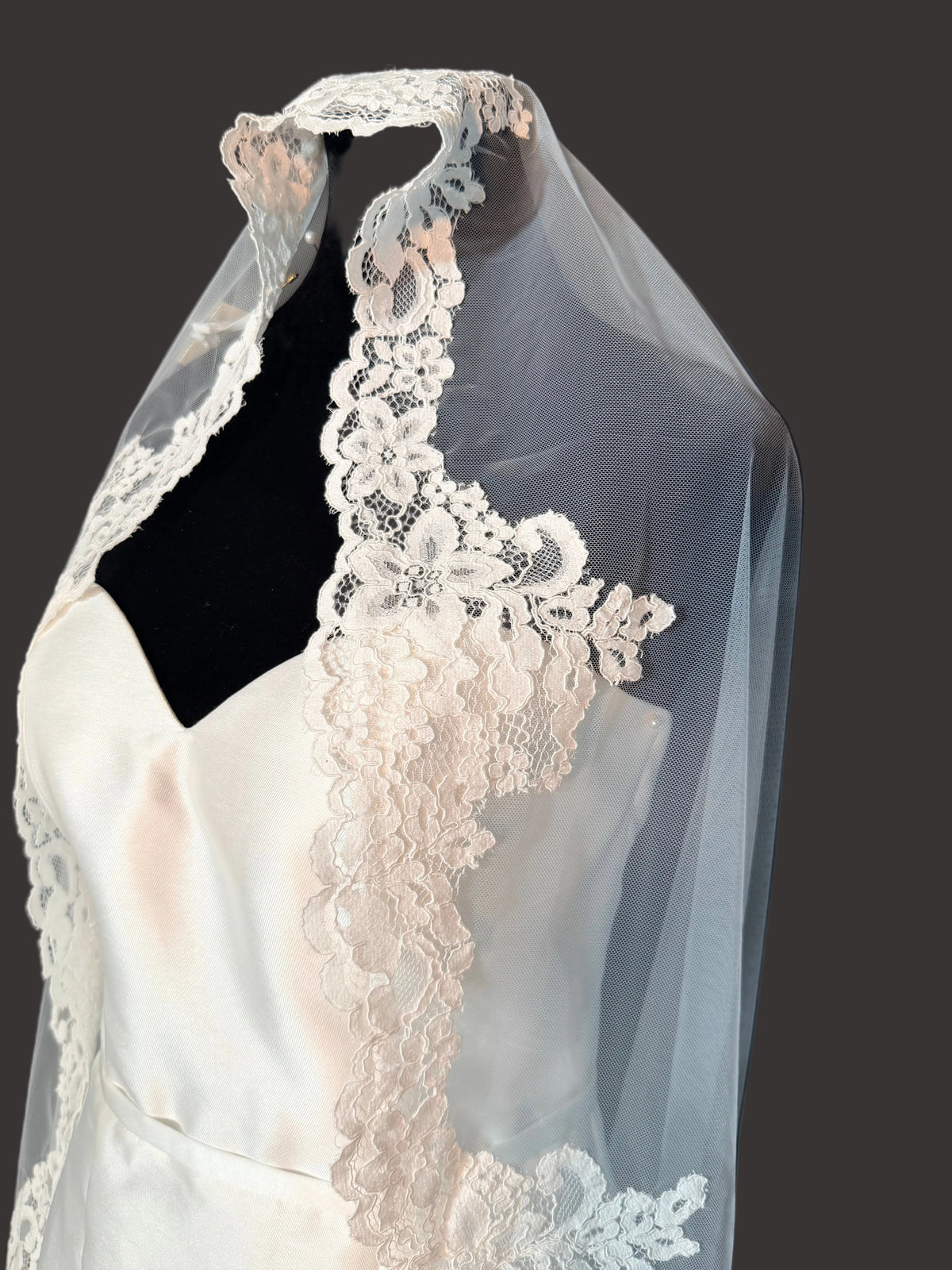 Cathedral Lace Mantilla Veil — photograph 5 of 5