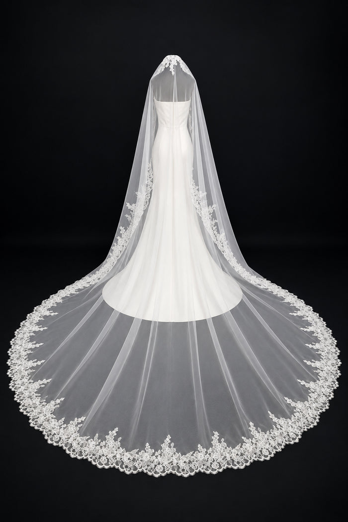 Cathedral Mantilla Veil, Soft Lace