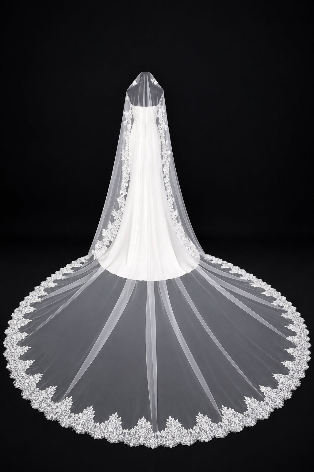 Sparkle Cathedral Mantilla Veil — photograph 1 of 7