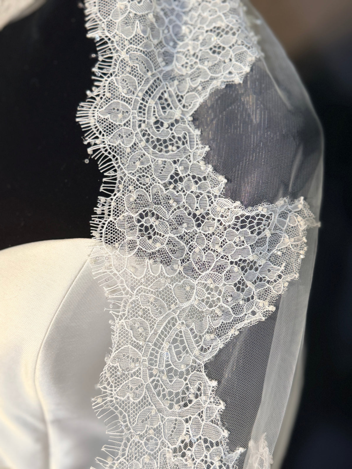 Sparkle Cathedral Mantilla Veil — photograph 4 of 7
