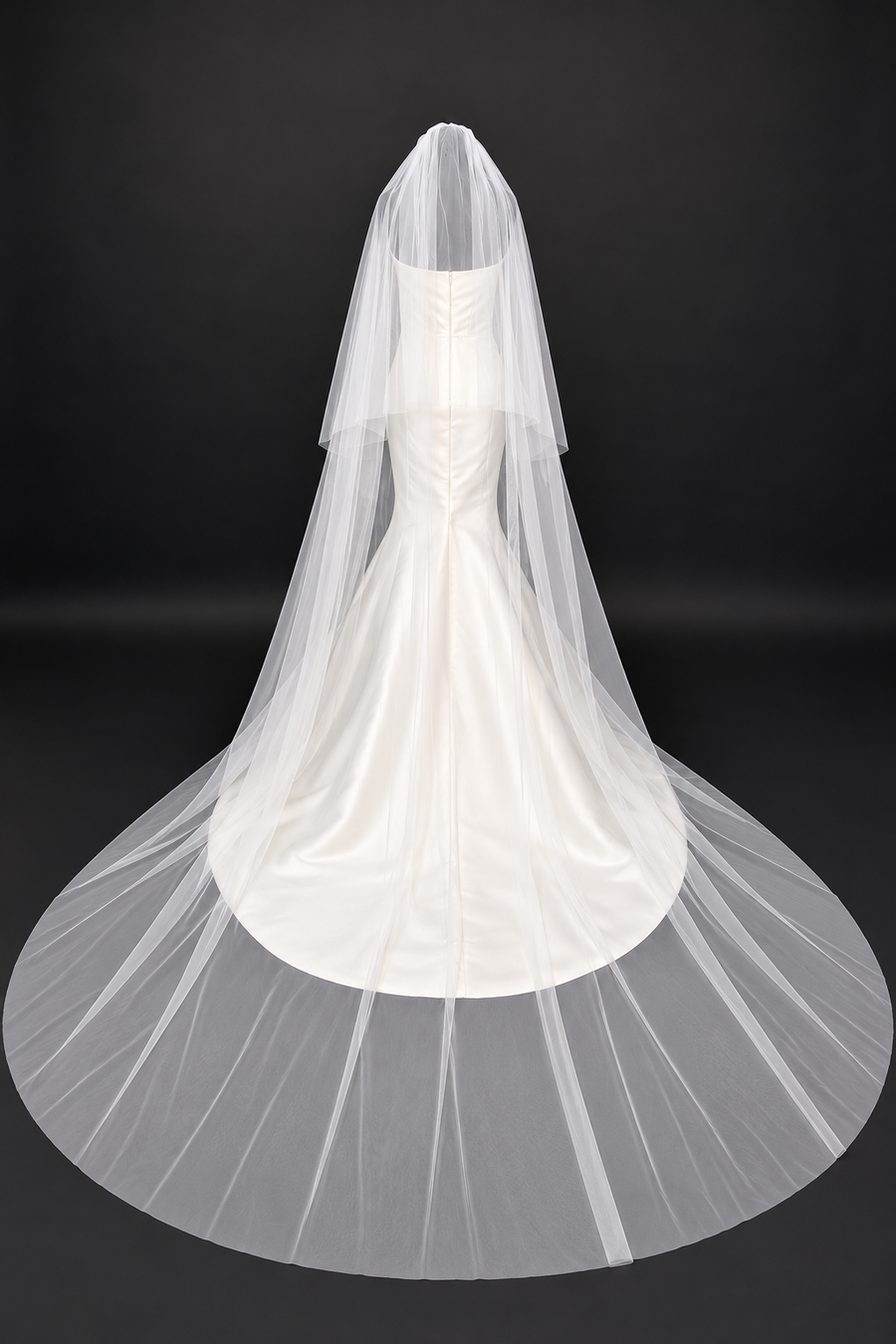 Double Layer Simple Cathedral Veil