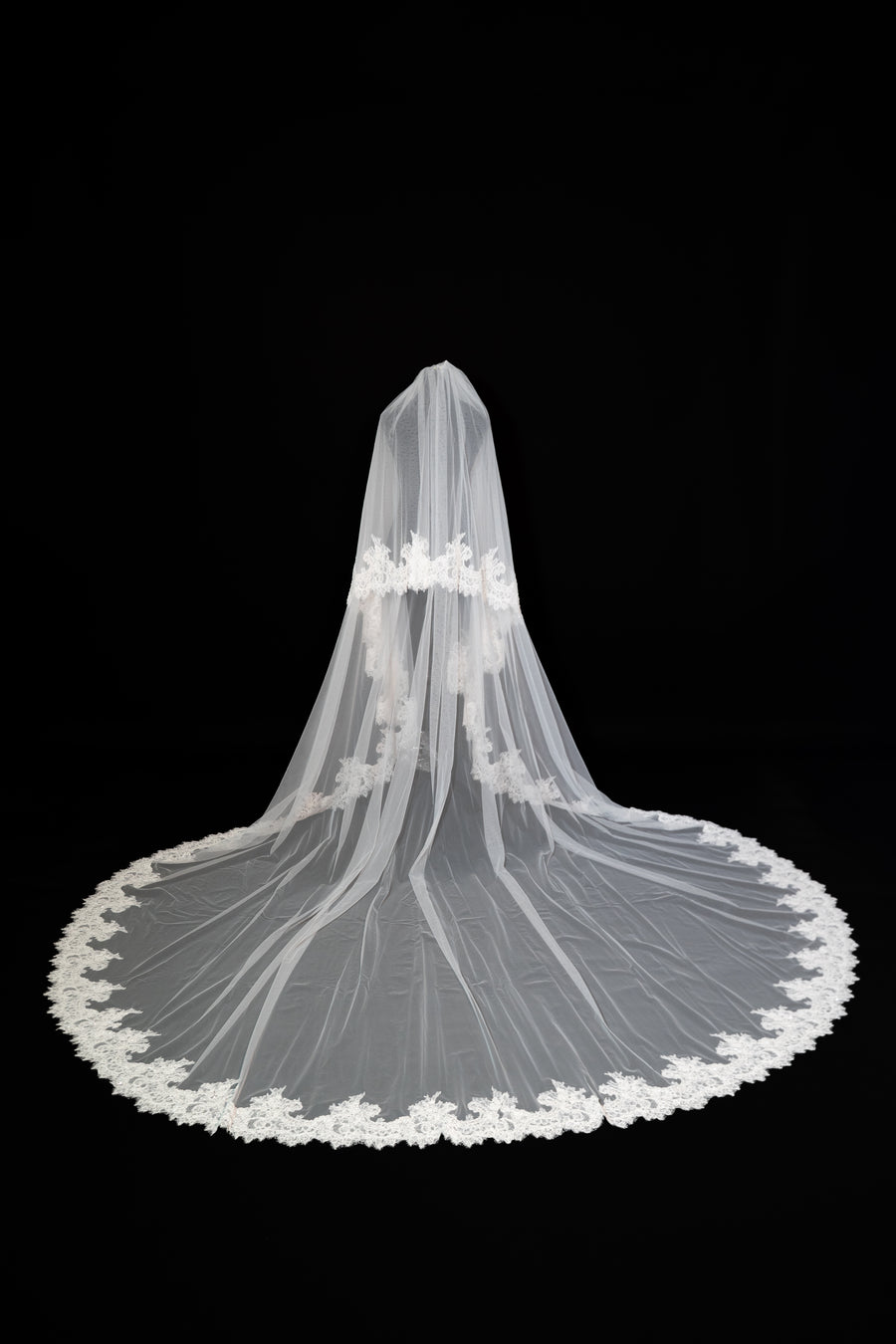 Lianna Lace Cathedral Veil with Blusher